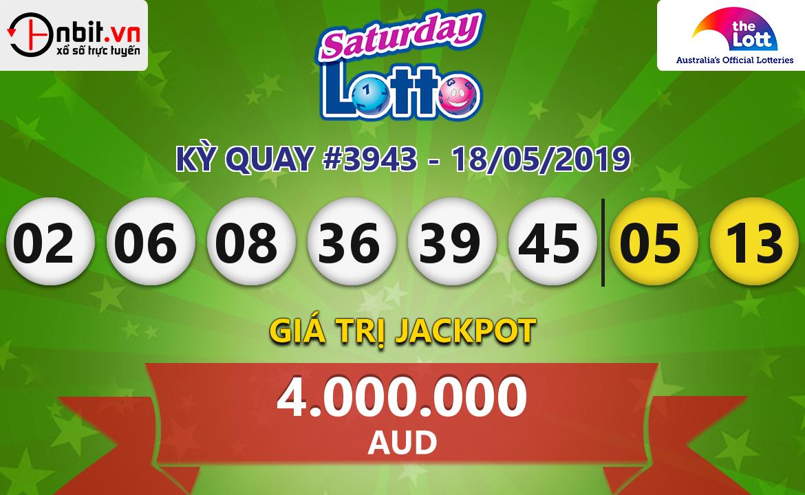 Cập nhật kết quả xổ số Saturday Lotto ngày 18/05/2019