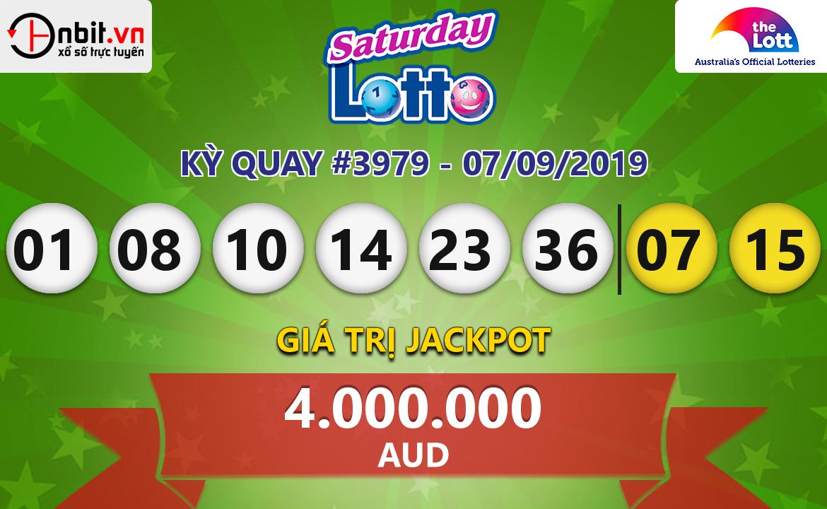 Cập nhật kết quả xổ số Saturday Lotto ngày 07/09/2019