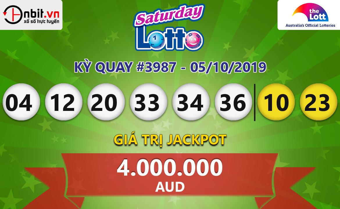 Cập nhật kết quả xổ số Saturday Lotto ngày 05/10/2019