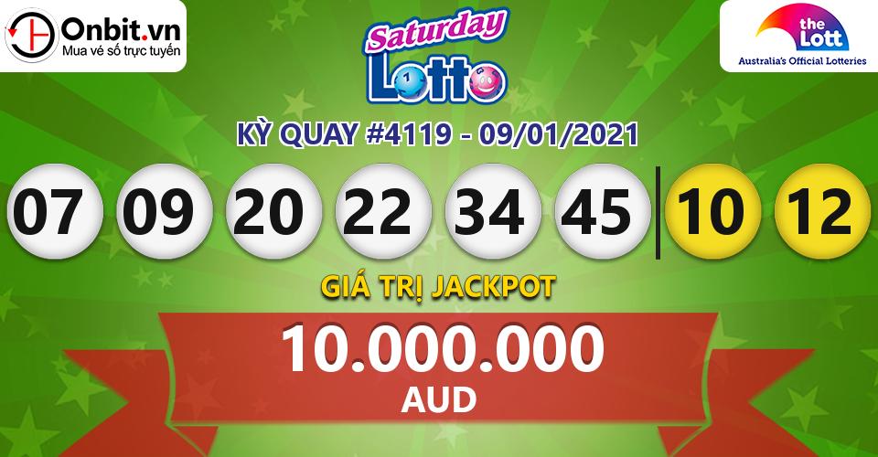 Cập nhật kết quả xổ số Úc Saturday Lotto hôm nay ngày 09/01/2021