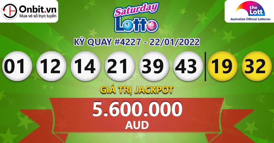 Cập nhật kết quả xổ số Úc Saturday Lotto hôm nay ngày 22/01/2022