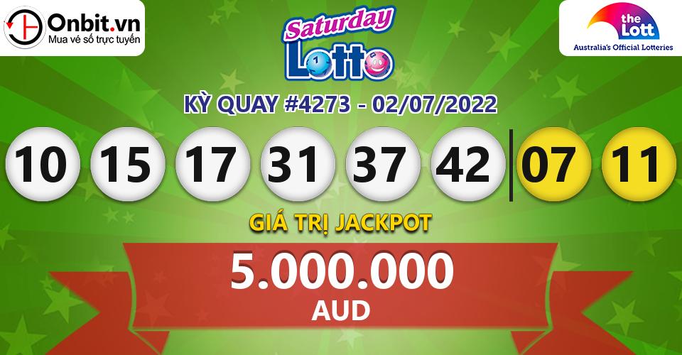 Cập nhật kết quả xổ số Úc Saturday Lotto hôm nay ngày 02/07/2022