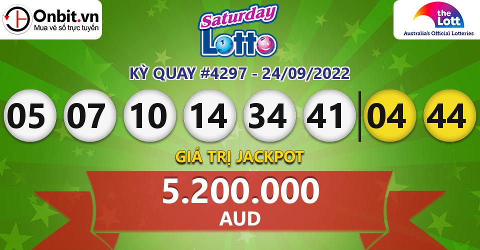 Cập nhật kết quả xổ số Úc Saturday Lotto hôm nay ngày 24/09/2022