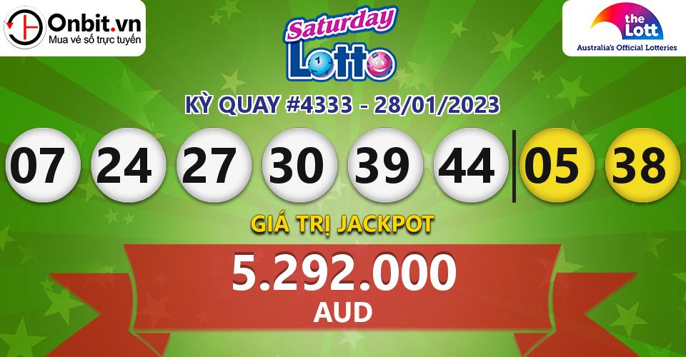 Cập nhật kết quả xổ số Úc Saturday Lotto hôm nay ngày 28/01/2023