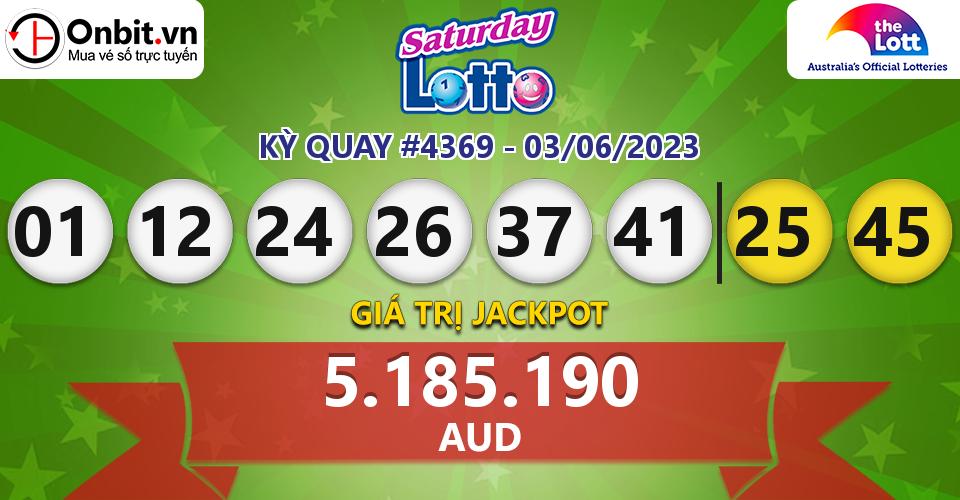 Cập nhật kết quả xổ số Úc Saturday Lotto hôm nay ngày 03/06/2023