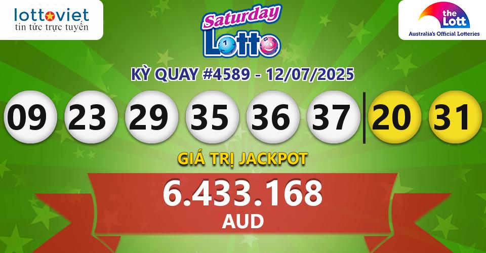 Cập nhật kết quả xổ số Úc Saturday Lotto hôm nay ngày 12/07/2025
