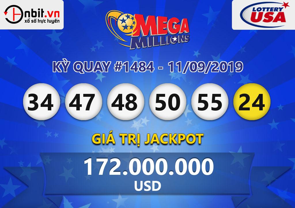Cập nhật kết quả xổ số U.S MegaMillions ngày 11/09/2019