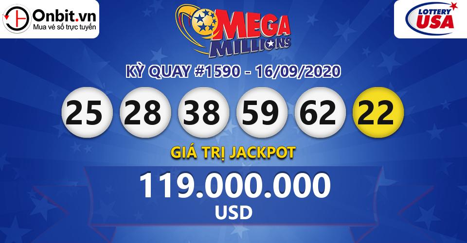 Cập nhật kết quả xổ số Mỹ U.S MegaMillions hôm nay ngày 16/09/2020