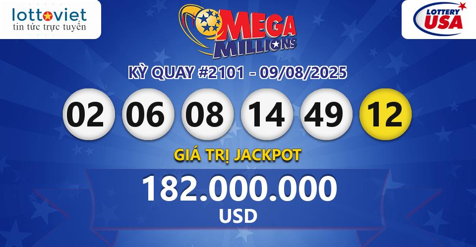 Cập nhật kết quả xổ số Mỹ U.S MegaMillions hôm nay ngày 09/08/2025