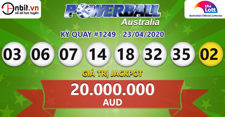 Cập nhật kết quả xổ số Australia Powerball hôm nay ngày 23/04/2020