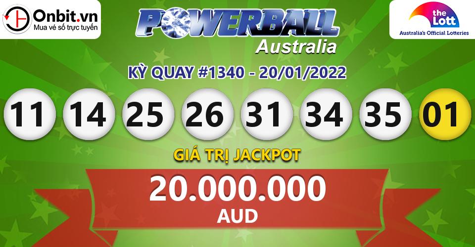 Cập nhật kết quả xổ số Úc Australia PowerBall hôm nay ngày 20/01/2022
