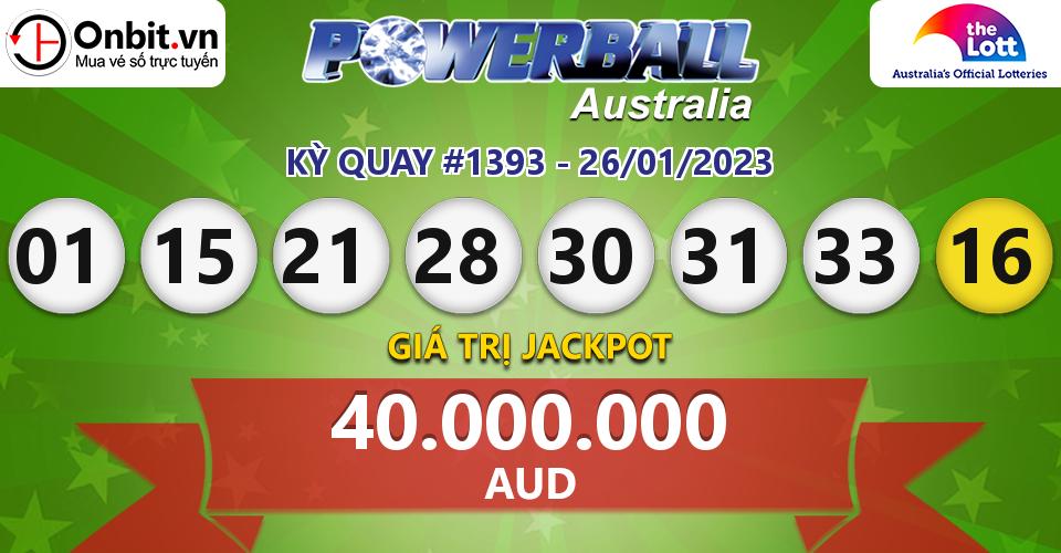 Cập nhật kết quả xổ số Úc Australia PowerBall hôm nay ngày 26/01/2023