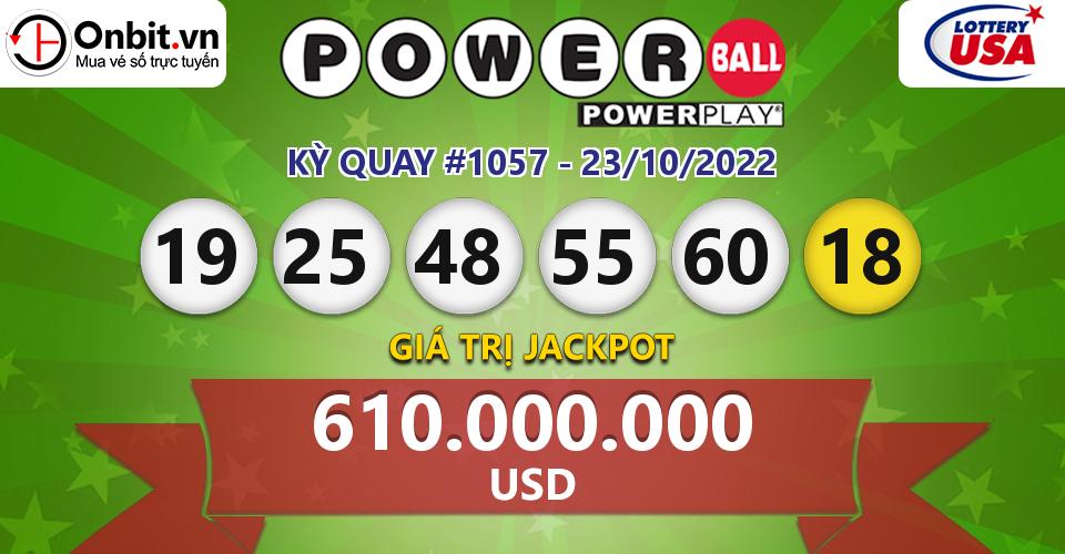 Cập nhật kết quả xổ số Mỹ U.S PowerBall hôm nay ngày 23/10/2022