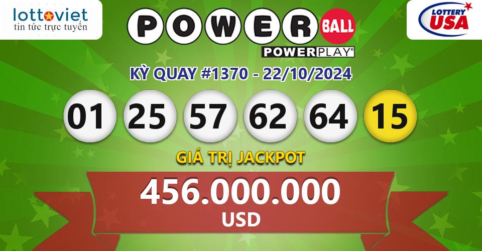 Cập nhật kết quả xổ số Mỹ U.S PowerBall hôm nay ngày 22/10/2024