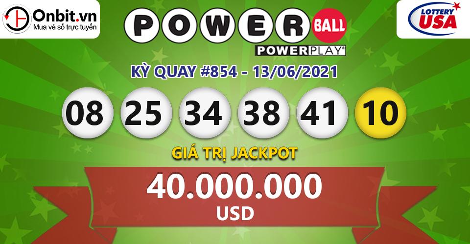 Cập nhật kết quả xổ số Mỹ U.S PowerBall hôm nay ngày 13/06/2021