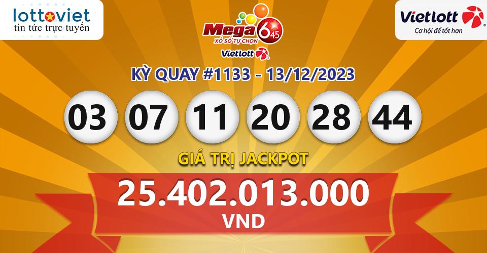 Trực tiếp kết quả xổ số Mega 6/45