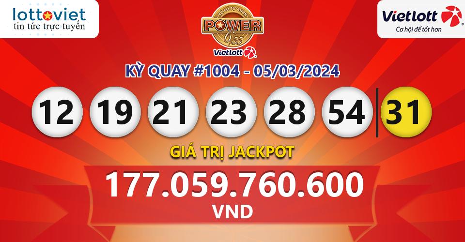 Cập nhật kết quả xổ số Vietlott Power 6/55 hôm nay ngày 05/03/2024