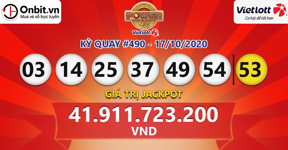 Cập nhật kết quả xổ số Vietlott Power 6/55 hôm nay ngày 17/10/2020