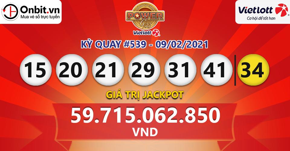 Cập nhật kết quả xổ số Vietlott Power 6/55 hôm nay ngày 09/02/2021