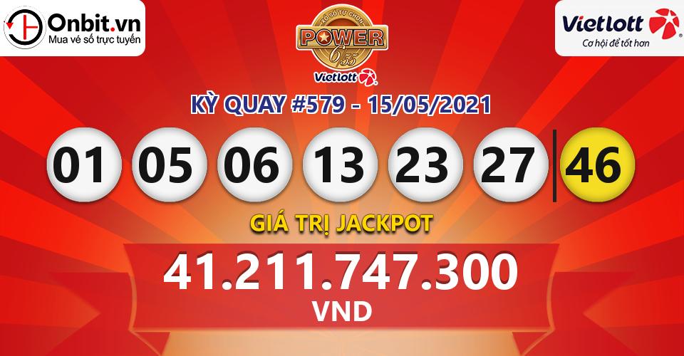 Cập nhật kết quả xổ số Vietlott Power 6/55 hôm nay ngày 15/05/2021