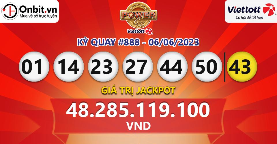 Cập nhật kết quả xổ số Vietlott Power 6/55 hôm nay ngày 06/06/2023