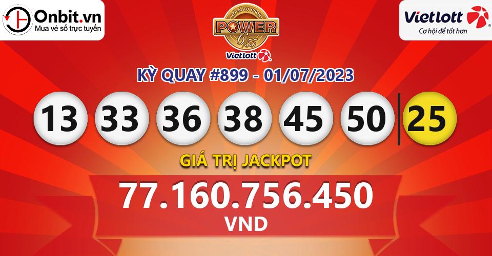 Cập nhật kết quả xổ số Vietlott Power 6/55 hôm nay ngày 01/07/2023